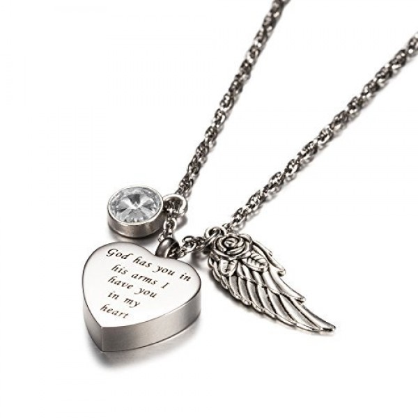 Get online Best quality Angel Wings Necklace with birth stone in UAE 