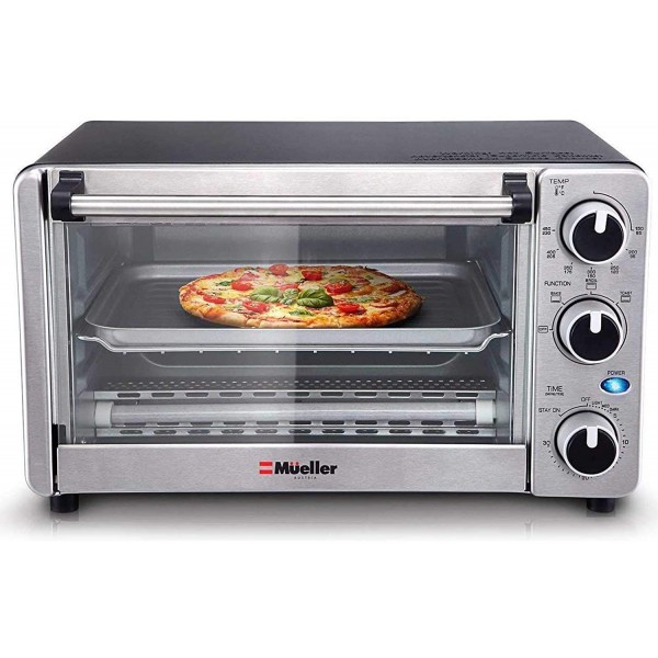 Toaster Oven 4 Slice, Multi-function Stainless S..