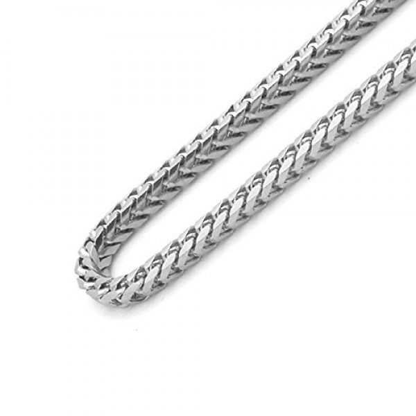 Get online Premium quality Silver Rhodium Plated Necklace Chain In UAE 