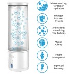 Qlife Q-Cup Hydrogen Water Generator | SPE/PEM Membrane Technology | High Grade Titanium Plates | Best Selling Portable Molecular Hydrogen Cup (White)