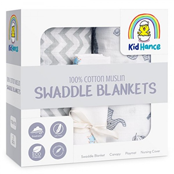 kid hance baby cotton muslin swaddle blanket wrap 100% eco friendly natural cotton shop online in UAE