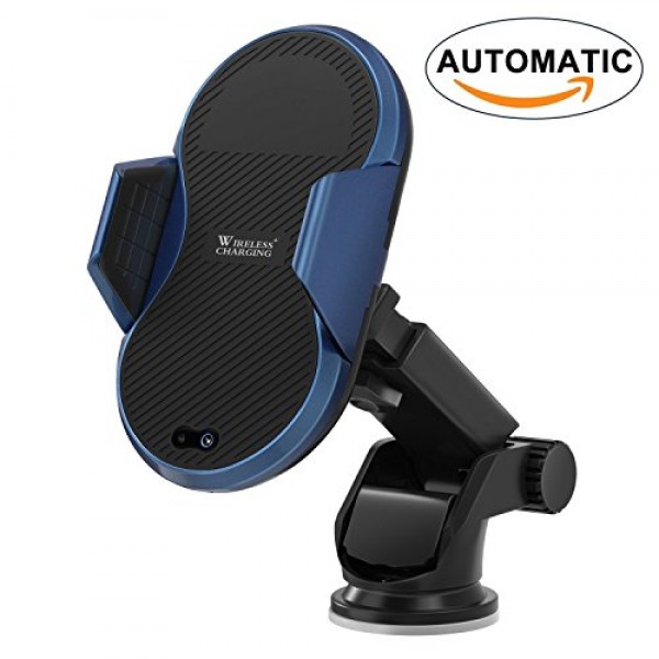 Buy Car Wireless Chager Automatic Induction Dashboard Suction Mount Online in UAE