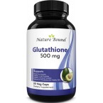 Pure Glutathione Supplement 500 mg GSH - Pure Skin Whitening Pills Natural Antioxidant with Milk Thistle Extract Silymarin Liver Health Alpha Lipoic Acid Amino - 30 Veg Capsules by Nature Bound