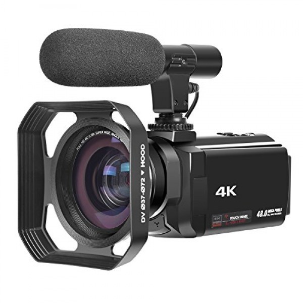 Original 4k Camcorder With Microphone 48mp Digital Camera 3.0 Touch Screen Function Wifi Video Camera Ir Night Vision Camcorder With Lens Imported From Usa