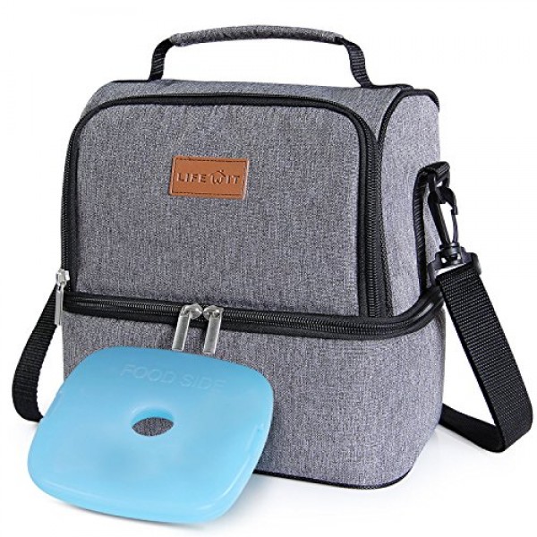 Get online High Quality Double Decker lunch Box with Thermal bag in UAE