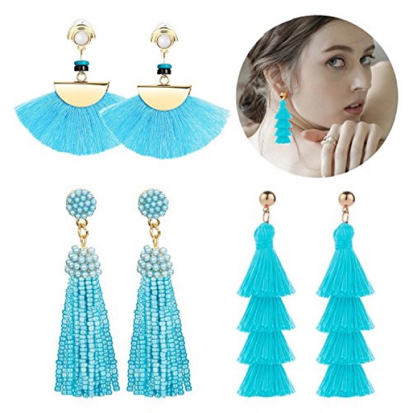 Get online Imported Blue Tassel Earrings for Girls In UAE 