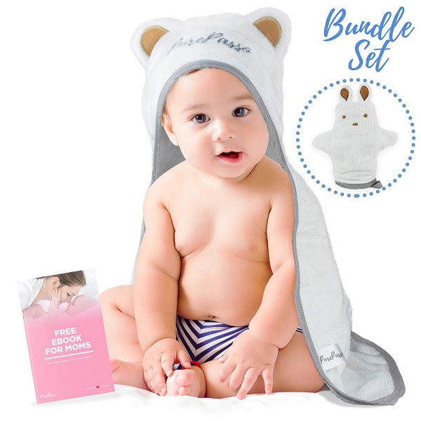 purepasso soft organic bamboo baby hooded bath towel shop online in UAE