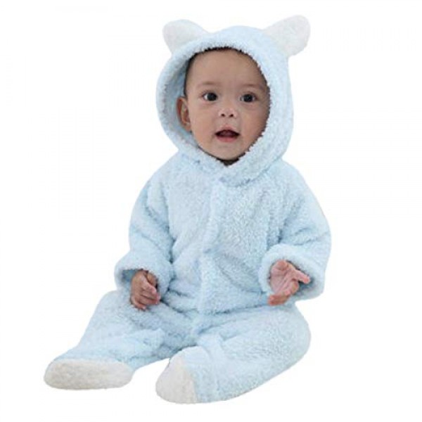 scaling baby boys girls long sleeves keep warm cartoon hooded romper jumpsuit shop online in UAE