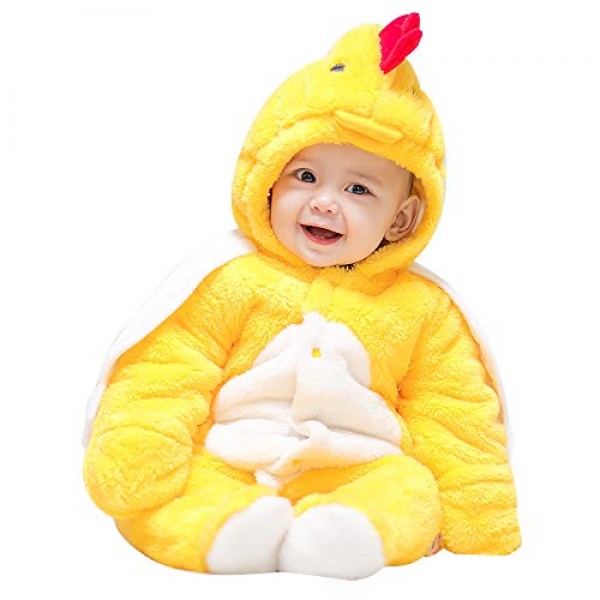 mikistroy baby snowsuit winter jumpsuit romper thick hoodie footies outfit yellow shop online in UAE