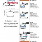 Hawkins Contura Stainless Steel Pressure Cooker For Induction, Gas And Electric Stoves (1.5 Liter)