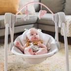 Ingenuity Comfort 2 Go Portable Swing Flora Compact Swing with TrueSpeed