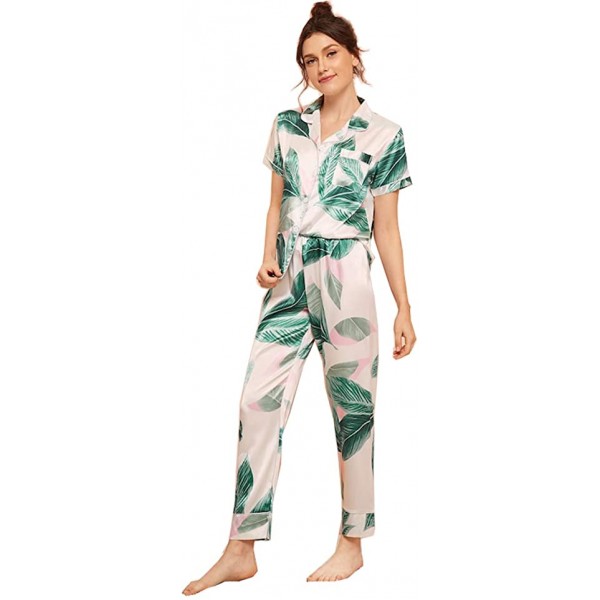 Milumia Women's Pajamas Set Button Down Sleepwea..