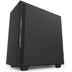 NZXT H510 - CA-H510B-BR - Compact ATX Mid-Tower PC Gaming Case - Front I/O USB Type-C Port - Tempered Glass Side Panel - Cable Management System - Water-Cooling Ready - Black/Red