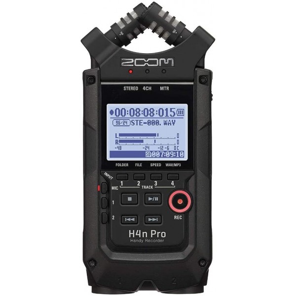 Zoom H4n Pro 4-track Portable Recorder, All Blac..