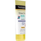 Neutrogena Sheer Zinc Oxide Kids Mineral Sunscreen Lotion, Broad Spectrum SPF 50+ with UVA/UVB Protection, Water-Resistant for 80 Minutes, Paraben-, Dye-, Fragrance