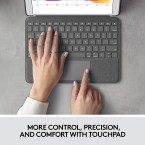 Logitech Combo Touch for iPad Air (3rd Generation) and iPad Pro 10.5-inch Keyboard case with trackpad, Wireless Keyboard, and Smart Connector Technology - Graphite