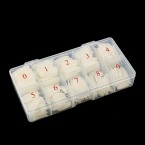 500 Pcs False Acrylic nails Full Cover French Artificial Nails Tip 10 Sizes with Box (natural)