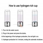 tengertang Hydrogen Rich Health Cup Alkaline Ionizer Generator USB Rechargeable Electrolysis Generator Ionization Bottle Weak Alkaline Cup Anti-Oxidation and Anti-Aging Glass Health Cup