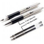 Zebra Pens Fine Point F-402 Ballpoint Stainless Steel Pen, 0.7mm Black Ink, 2 Black Ink Retractable Metal Pens with 2 Black Ink Refills in Pack, 0.7mm Fine Point Pens With .7 mm F402 Zebra Pen Refill.