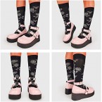 CYNLLIO Platform Pumps Harajuku Mary Jane Shoes Cute Lolita Shoes Heart Strap Shoes Goth Punk Ankle Shoes