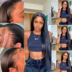 NOBILITY Hair Brazilian 10A Lace Front Wigs Human Hair 100% Unprocessed Virgin Human Hair 13x4 Lace Frontal Wigs With Baby Hair for Black Women (30 Inch, 13x4 Straight Lace Front Wigs)