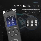 48GB Digital Voice Recorder Spy Voice Activated 1536kbps Secret Voice Recorder Mini Digital Recorder for Lectures, Meetings, Interview USB Charge MP3 Player