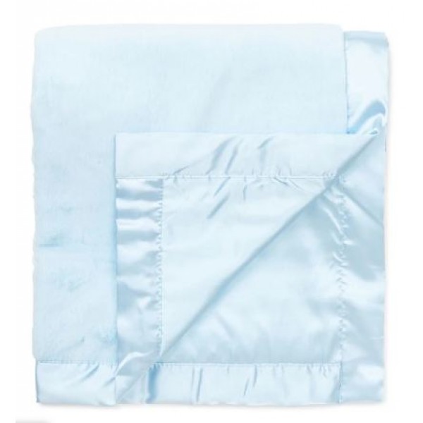 Blue Plush Receiving Blanket