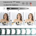 FenHome 22.8"x 18.1" Vanity Mirror Makeup Mirror with Lights,10X Large Hollywood Lighted Vanity Mirror with 15 Dimmable LED Bulbs,3 Color Modes